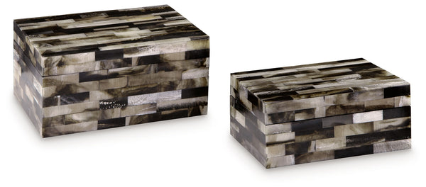 Ellford - Caja (Set de 2) - Negro / Marrón / Crema