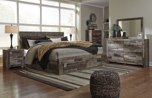 Derekson - Panel Bedroom Set #6pc.bed,dresser,mirror,chest,2nightstands|4pc.bed,dresser,mirror,chest #king #6drawers
