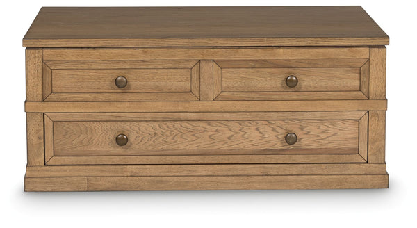 Sharlance - Mesa de centro elevable - Marrón claro