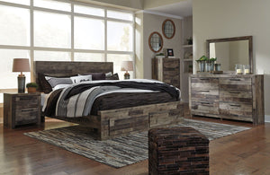 Derekson - Panel Bedroom Set #5pc.bed,dresser,mirror,2nightstands|3pc.bed,dresser,mirror #king #2drawers