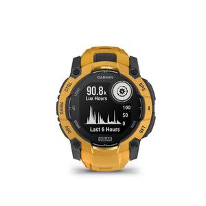 Garmin - Instinct 3 Solar GPS Smartwatch 50 mm Fiber-reinforced Polymer - Solar Sunburst with Sunburst/Gray Band - (2026)