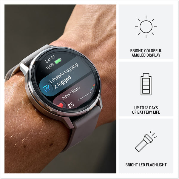 Garmin - Venu 4 GPS Smartwatch 45 mm Fiber-reinforced polymer - Slate - (2025)