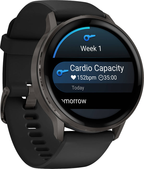 Garmin - Venu 4 GPS Smartwatch 45 mm Fiber-reinforced polymer - Slate - (2025)