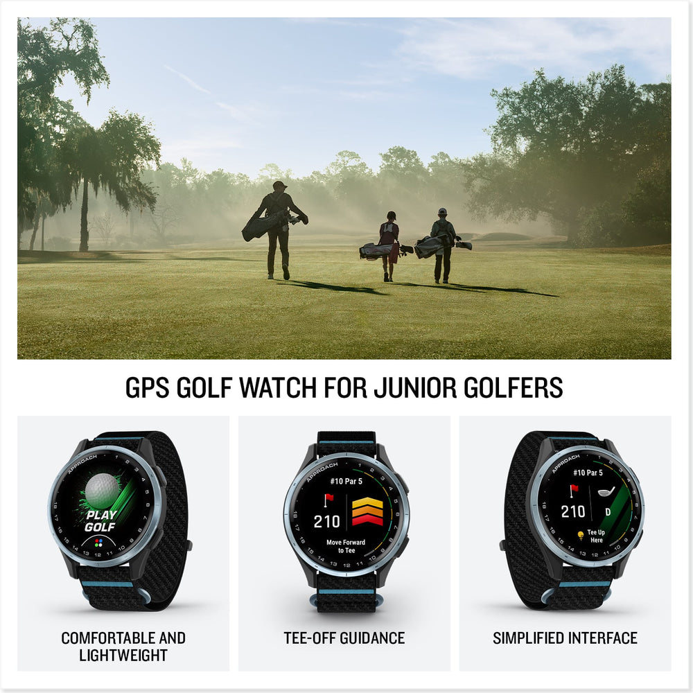 Garmin - Approach J1 Junior Golf GPS Smartwatch 43mm Anodized Aluminum - Cloud Blue Aluminum Bezel - (2026)