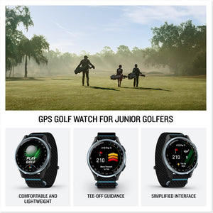 Garmin - Approach J1 Junior Golf GPS Smartwatch 43mm Anodized Aluminum - Cloud Blue Aluminum Bezel - (2026)