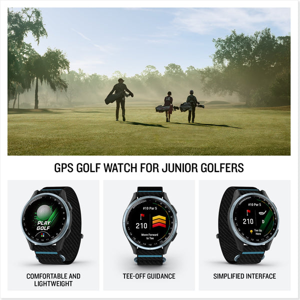 Garmin - Approach J1 Junior Golf GPS Smartwatch 43mm Anodized Aluminum - Cloud Blue Aluminum Bezel - (2026)