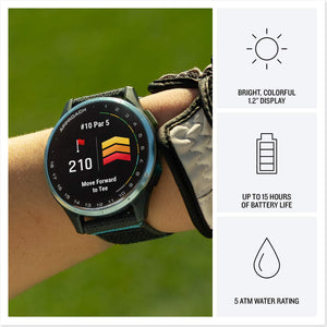 Garmin - Approach J1 Junior Golf GPS Smartwatch 43mm Anodized Aluminum - Cloud Blue Aluminum Bezel - (2026)