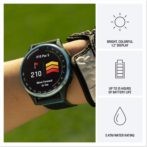Garmin - Approach J1 Junior Golf GPS Smartwatch 43mm Anodized Aluminum - Cloud Blue Aluminum Bezel - (2026)