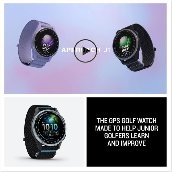 Garmin - Approach J1 Junior Golf GPS Smartwatch 43mm Anodized Aluminum - Cloud Blue Aluminum Bezel - (2026)