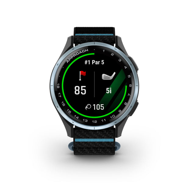 Garmin - Approach J1 Junior Golf GPS Smartwatch 43mm Anodized Aluminum - Cloud Blue Aluminum Bezel - (2026)