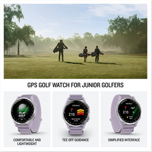 Garmin - Approach J1 Junior Golf GPS Smartwatch 43mm Anodized Aluminum - Silver Aluminum Bezel - (2026)