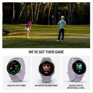 Garmin - Approach J1 Junior Golf GPS Smartwatch 43mm Anodized Aluminum - Silver Aluminum Bezel - (2026)