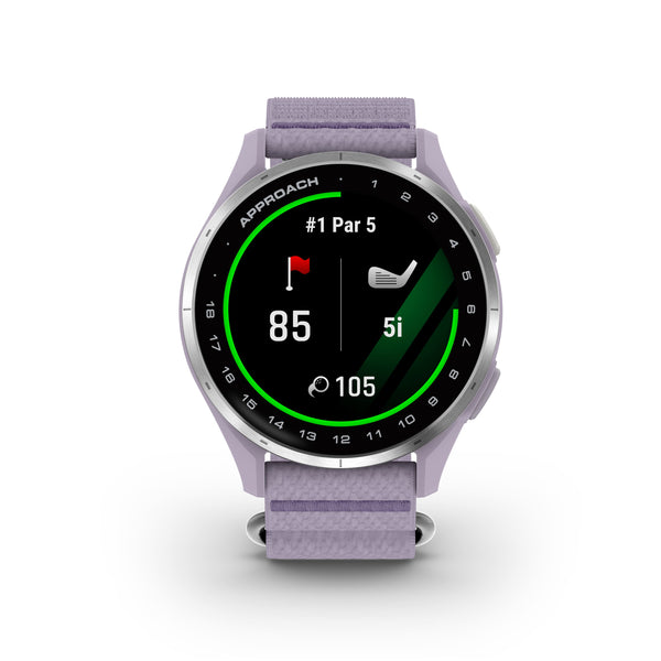 Garmin - Approach J1 Junior Golf GPS Smartwatch 43mm Anodized Aluminum - Silver Aluminum Bezel - (2026)