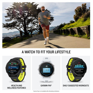 Garmin - Forerunner 170 GPS Smartwatch 43 mm Fiber-Reinforced polymer - Black/Amp Yellow - (2026)