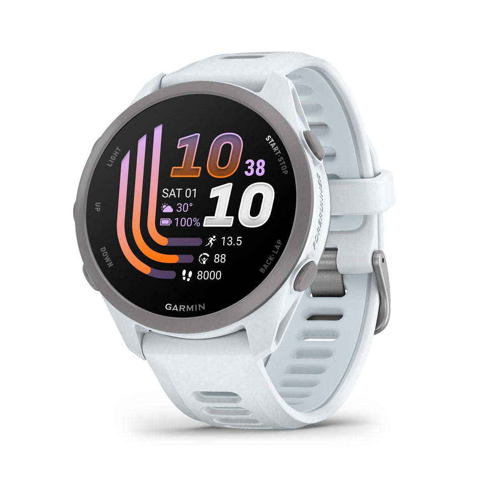 Garmin - Forerunner 170 GPS Smartwatch 43 mm Fiber-Reinforced polymer - Whitestone/Cloud Blue - (2026)