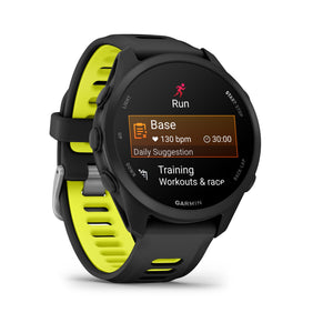 Garmin - Forerunner 170 Music GPS Smartwatch 43 mm Fiber-Reinforced polymer - Black/Amp Yellow - (2026)