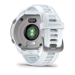 Garmin - Forerunner 170 Music GPS Smartwatch 43 mm Fiber-Reinforced polymer - Whitestone/Cloud Blue - (2026)