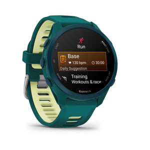 Garmin - Forerunner 170 Music GPS Smartwatch 43 mm Fiber-Reinforced polymer - Teal Green/Citron - (2026)