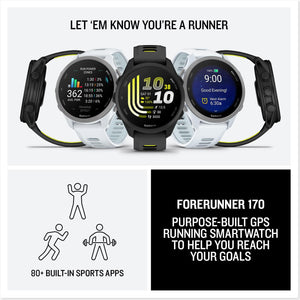 Garmin - Forerunner 170 Music GPS Smartwatch 43 mm Fiber-Reinforced polymer - Red Pink/Mango - (2026)