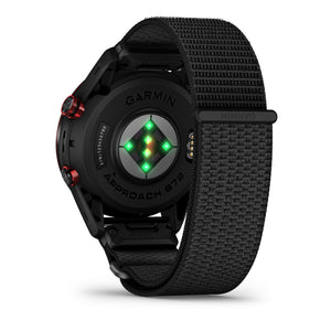 Garmin - Approach S72 - 47 mm Golf GPS Smartwatch Fiber-reinforced polymer - Carbon Gray/Red DLC Titanium - (2026)