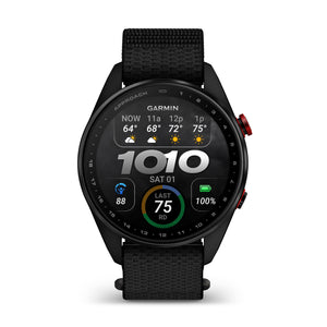Garmin - Approach S72 - 47 mm Golf GPS Smartwatch Fiber-reinforced polymer - Carbon Gray/Red DLC Titanium - (2026)