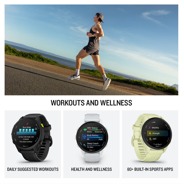 Garmin - Forerunner 70 GPS Smartwatch 43 mm Fiber-Reinforced polymer - Black - (2026)