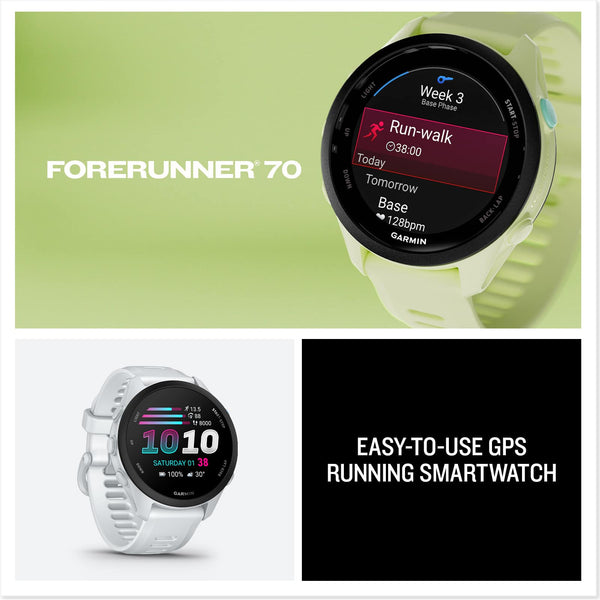 Garmin - Forerunner 70 GPS Smartwatch 43 mm Fiber-Reinforced polymer - Black - (2026)