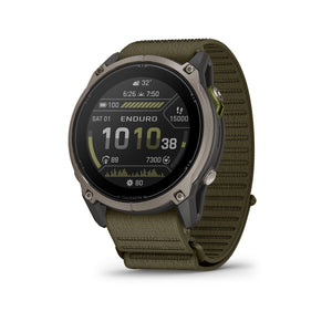 Garmin - Enduro 4 GPS Smartwatch 51mm Fiber-reinforced polymer - Titanium with Dark Olive ComfortFit fabric band - (2026)