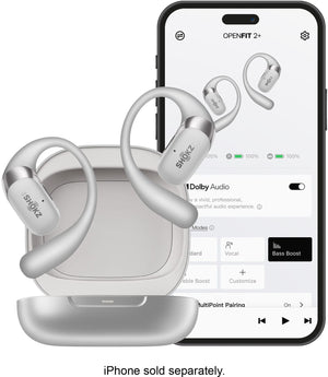 Shokz - OpenFit 2+ Open-Ear True Wireless Bluetooth Earbuds - Gray