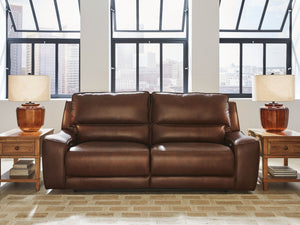 DeepWakes - 2 Seat Power Reclining Sofa With Adjustable Headrest #darkbrown