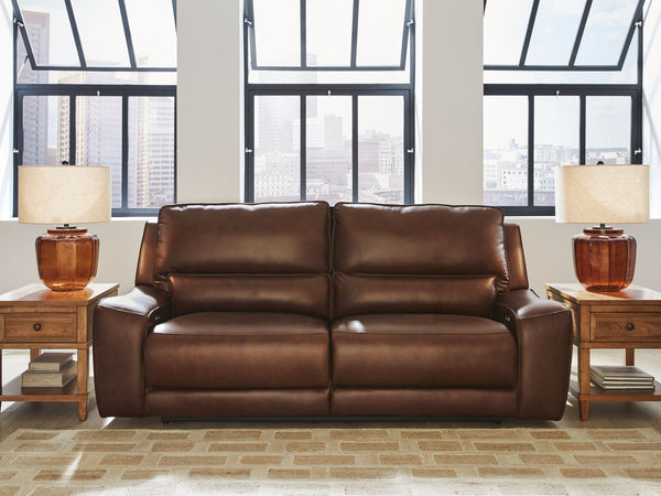 DeepWakes - 2 Seat Power Reclining Sofa With Adjustable Headrest #darkbrown