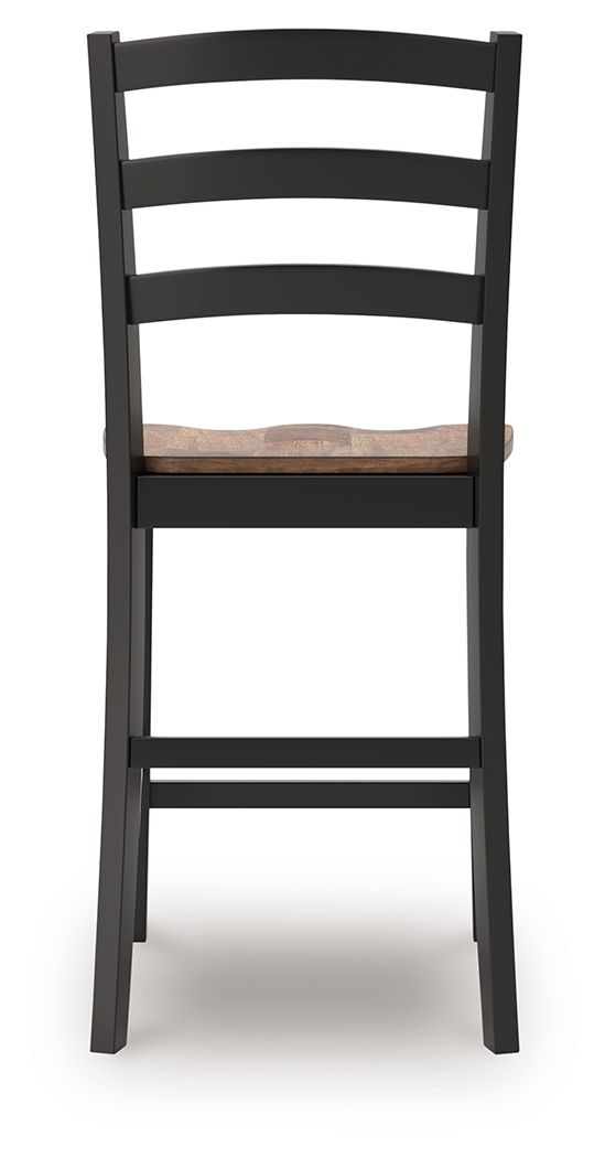 Wildenauer - Barstool (Set of 2) - Brown / Black