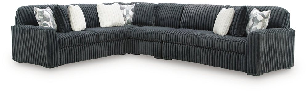 Midnight-Madness - 4 Piece Sectional #black #4pc.rightarmfacingcornerchaisesectional