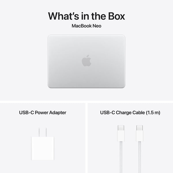 Apple - MacBook Neo 13-inch Laptop - A18 Pro chip with 6‑core CPU and 5‑core GPU - 8GB Memory - 512GB SSD - Silver
