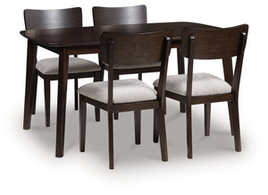 Mallenette - Juego de mesa de comedor (5 piezas) - Merlot