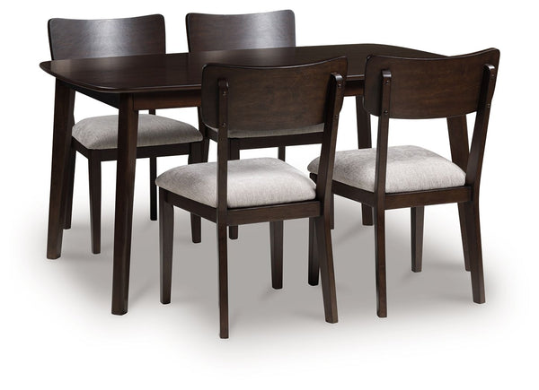 Mallenette - Juego de mesa de comedor (5 piezas) - Merlot
