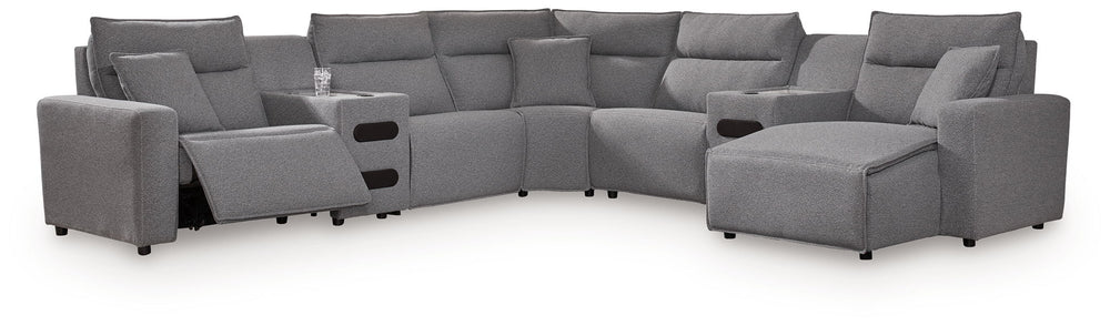 Modmax II - Reclining Sectional - Salt And Pepper #3pc.powerrecliningsectional