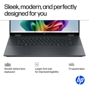 HP - OmniBook X Flip 2-in-1 - Copilot+ PC - 16" 2K Touch-Screen Laptop - Intel Core Ultra 7 256V '24 - 16GB Memory - 1TB SSD - Eclipse Gray