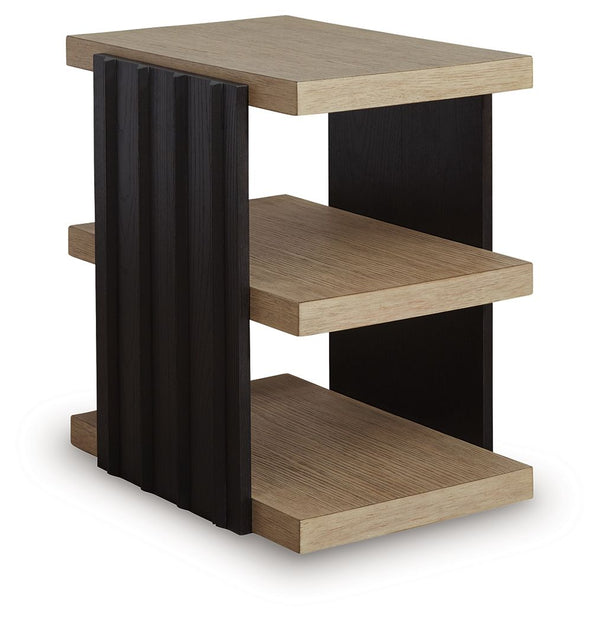 Rylandyn - Mesa auxiliar rectangular - Negro / Marrón claro