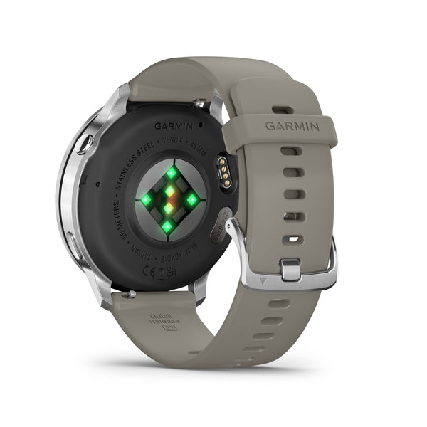 Garmin - Venu 4 GPS Smartwatch 45 mm Fiber-reinforced polymer - Silver - (2025)