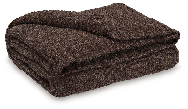 Anawood - Throw #darkbrown