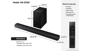Samsung - B-series HW-B750F 5.1 Ch DTS Virtual:X Soundbar with Subwoofer - Black