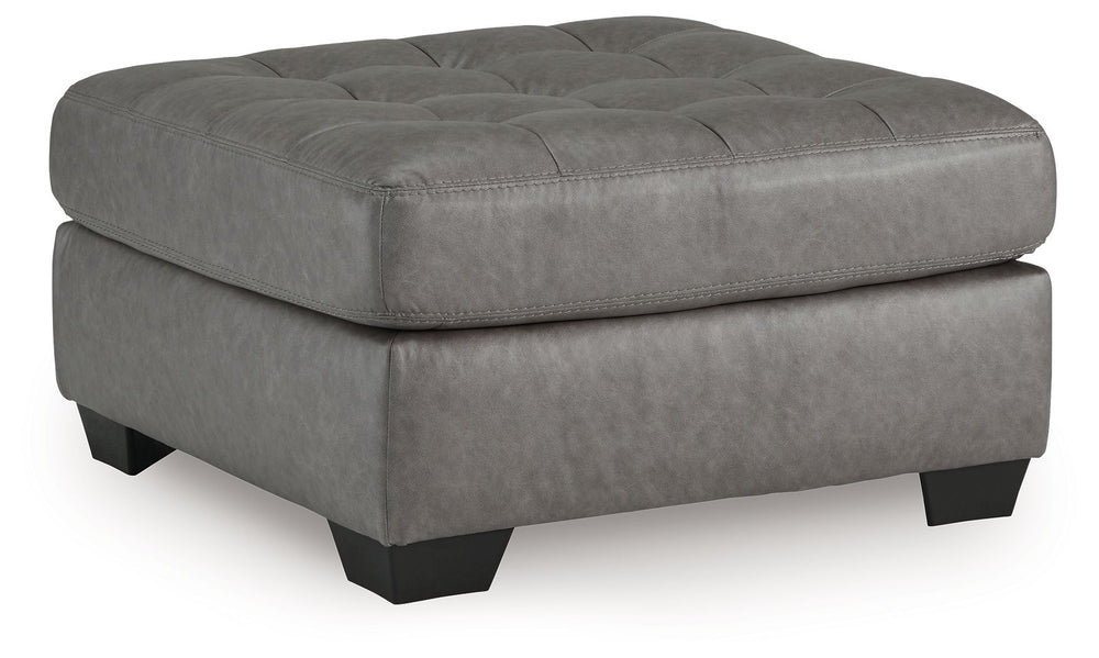 Puf de acento Clairette Court de gran tamaño - Alloy
