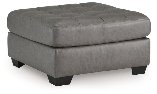 Puf de acento Clairette Court de gran tamaño - Alloy