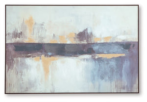 Gatesford - Arte de pared - Azul / Blanco / Canela
