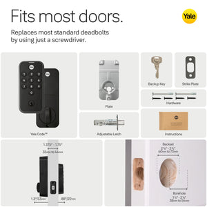 Yale - Code Keypad Deadbolt - Satin Nickel