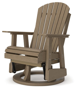 Hyland Wave - Swivel Glider Chair #darkbrown