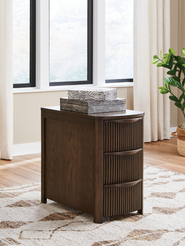 Camdill - Chair Side End Table #darkbrown