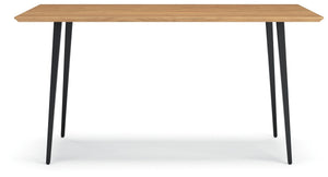 Gretlynn - Mesa de comedor rectangular - Negro / Natural