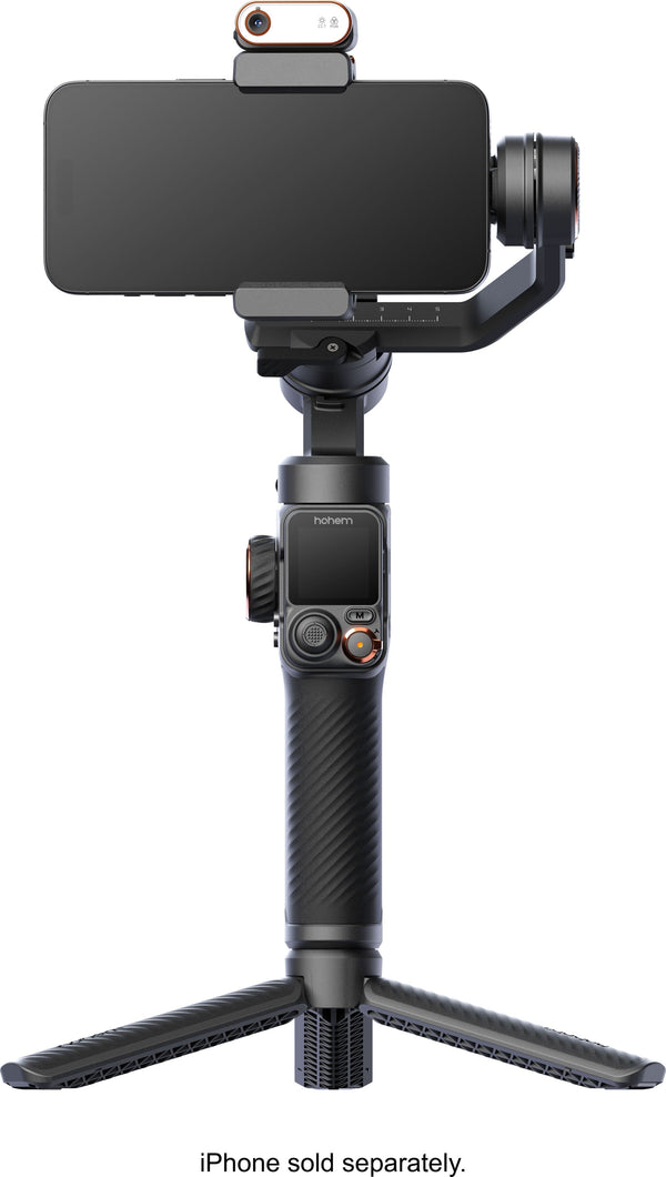 Hohem - iSteady M7 3-Axis Gimbal Stabilizer for Smartphone w/ AI Tracking, Remote Control, Extendable Pole, & Magnetic RGB Light - Black